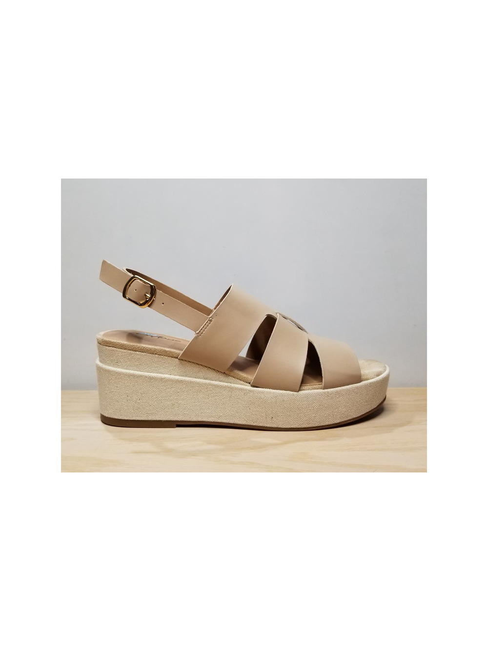 Aqua College Women's Nadi Slingback Platform Wedge Sandals Size 8.5 Sand NWT